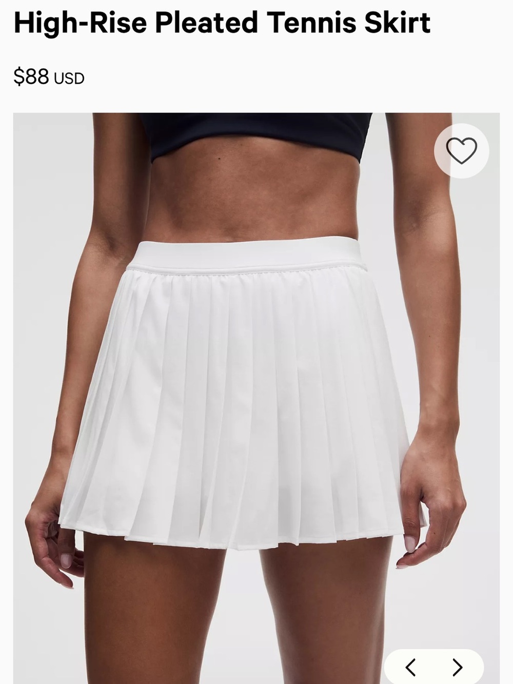 Lululemon athletica High Rise Pleated Tennis Skirt - Picture 3 of 10